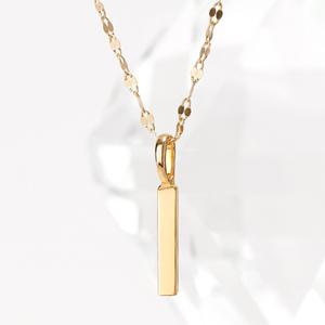 18K 목걸이 45cm 스틱 일자바 여성 패션 핑크골드 금목걸이