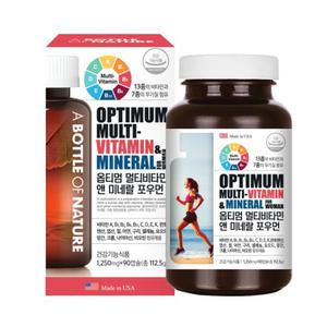 [어바틀] 옵티멈 멀티비타민 앤 미네랄 포우먼 (1,250mg x 90캡슐/3개월) 여성비타민 여자의활력 미국직수입