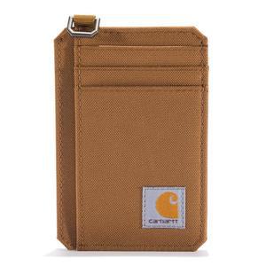 carhartt 칼하트 남성용 표준 전면 포켓, 내구성 있는 캔버스 또는 가죽 지갑, 머니 클립 포함 및 미포함,