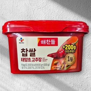 해찬들 찹쌀 태양초 고추장 맛있게 매운 식자재 감칠맛 1kg 1개 엄마손맛 갖은양념