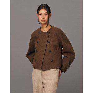 [CC콜렉트](대구신세계)[CC collect]CC club. 울 블렌드 헤링본 크롭 자켓 C244MSF701