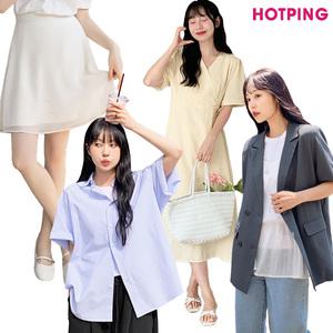 [핫핑] 여름 하객룩 모음!/블라우스/슬랙스/반팔자켓/원피스/스커트/롱.미니/투피스/스커트세트/부츠컷/일자/반팔니트/빅사이즈 하객룩