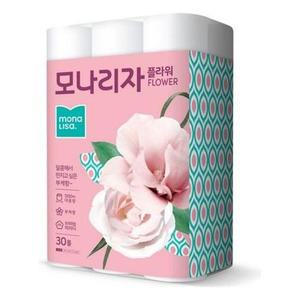 [KGPQZ982_4B]모나리자 플라워 화장지(40mx30롤x3입/박스)