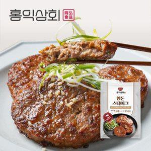 [홍익상회] [한돈 스테이크 4장] 오븐 직화 떡갈비 맛 함박 스테이크 너비아니