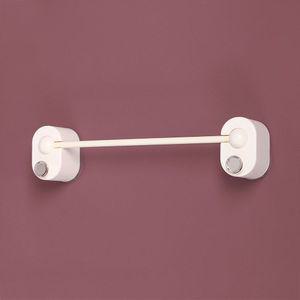 코너 벽면 접착식 수건걸이30cm 아이보리
