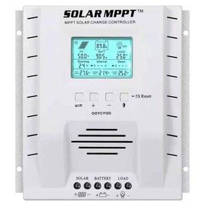 납산 밀봉 젤 AGM 플러디드 리튬 배터리용 LCD 디스플레이가 포함된 최대 100V 입력, 12V 24V Auto 60A Solar Panel 충전 조절기
