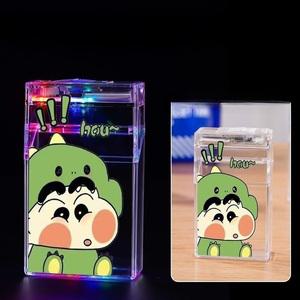 짱구 라이터 담배케이스 담배갑 led usb 충전형 20개비