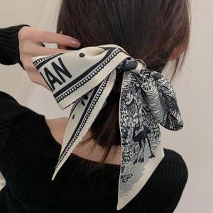 다용도 스카프 장식 고급 실크 넥워머 가방 머리끈 3종 패션 아이템 끈 우아 쁘띠 트윌리