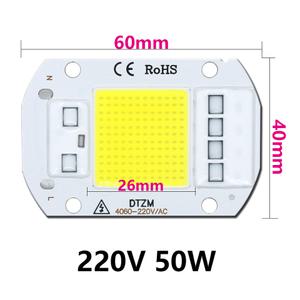 기판 램프 LED 모듈 LEDCOB 고출력 전구 10W 칩 50W 220-240V 20W 30W 흰색 루멘 야외 실내 투광 조명