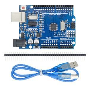 UNO SMD 칩 아두이노 UNO R3 개발 보드, USB 케이블, ATEGA328P, R3 CH340G + MEGA328P, 16Mhz, 1 세트