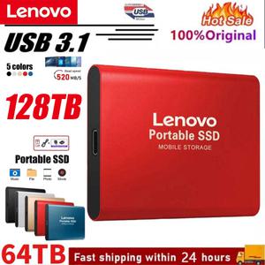 레노버 외장형 하드 드라이브 휴대용 SSD 1TB 2TB 모바일 하드디스크 32TB USB 3.1/Type-C 노트북 MAC용 ss