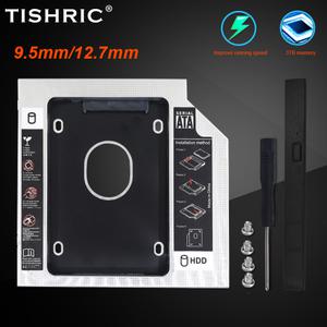 TISHRIC 9.5 mm 12.7 Hdd 캐디 알루미늄 두 번째 SATA 3.0 2.5 SSD 케이스 하드디스크 드라이브 어댑터 노