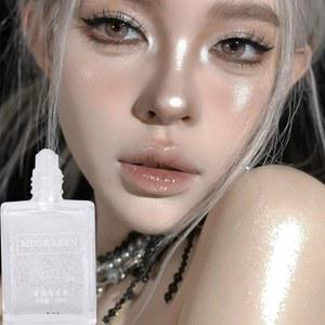 1PC 미니 다이아몬드 리퀴드 하이라이트 방수 오래 지속되는 부드러운 고광택 글리터 페이스 바디 글로우 하이라이트 일루미네이터 메이크업