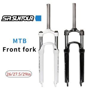 자전거 포크 프레임 기어 바퀴 사이클 MTB 경량 마운트 쇼바 SUNTOUR-기계식 알루미늄 오일 스프링 포크,