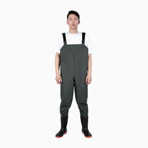 일체형 전신 방수작업복 해루장비 멜빵 방수웨이더