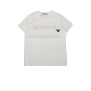 몽클레어 주니어 키즈 화이트 반팔 티셔츠 8C0000689AUM 034