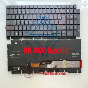 컴퓨터 노트북 5515 5525 5520 백라이트 BR Ryzen 5511 7590 02C7HG G17 Vostro 브라질 DELL RGB G15 5530 5521 키보드 라틴 5590 5510
