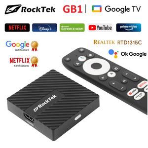 크롬캐스트 RockTek GB1 TV 동글 넷플릭스 구글 2GB DDR4 16GB eMMC Realtek1315C A55 지지대 돌비 애트모스 비전 2T2R 와이파이 BT5