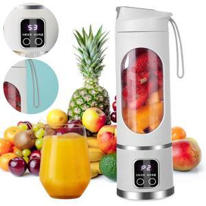 450ml Portable Juicer Cup 12 Blade Head USB Charging Mini Electric 3 Gears Cover Fruit Ice