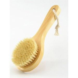 때밀이 목욕솔 돼지갈기 표준 20CM 핸들 원목 말갈 돈모 기본 둥근머리 강모브러쉬 손잡이