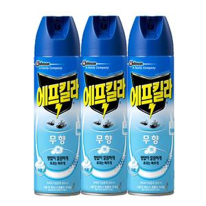 에프킬라 모기약 에어로졸 무향 500ml, 3개