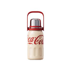 점_코카콜라 트래블 핸들 진공 보틀(베이지)800ml 컵포함