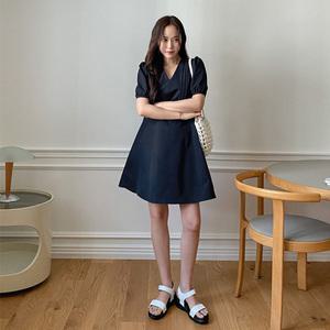 [제작/빅사이즈]이블렛 엘티르 V넥 퍼프 원피스 제이스타일
