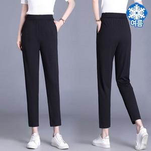힙제이  S XL) 쿨링아이스 9부 슬랙스 일자 9부바지 여성 여름바지