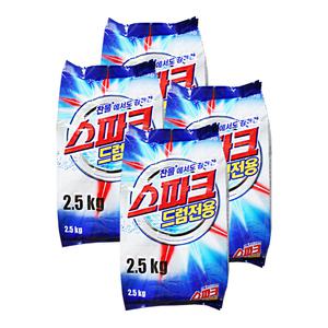 애경 스파크 드럼전용 가루 세탁세제 리필 2.5kg 4개 분말세제 찬물 빨래