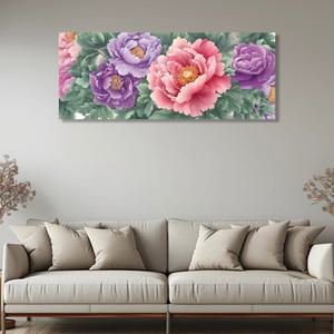 모란꽃 와이드그림 가로그림 캔버스액자 풍수 재물 번영 번창 재물운 인테리어 거실 카페
