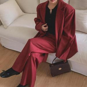 [기타]하이웨이스트 핀턱 벨티드 와이드팬츠 겨울슬랙스