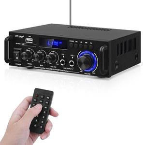 홈 스피커용 블루투스 5.0 리모컨 채널 2 X BT-298A+ 수신기 W /FM 오디오 40W 파워 SD USB 카드 시어터 스테레오 라디오 시스템용 앰프