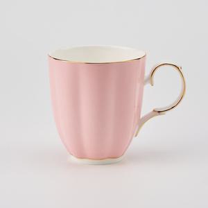 티로직 펌킨 골드림 머그컵 핑크 300ml 도자기 찻잔 커피잔