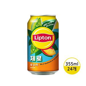 립톤 아이스티 복숭아맛 아이스티 제로 355ml X 24개
