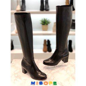 [여주점][미소페]6cm 소가죽 롱부츠 (2color) 712148002BK