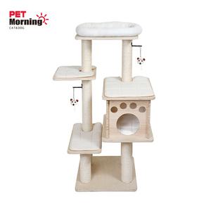 [펫모닝] 4단 하우스 원목캣타워 PMC-6514