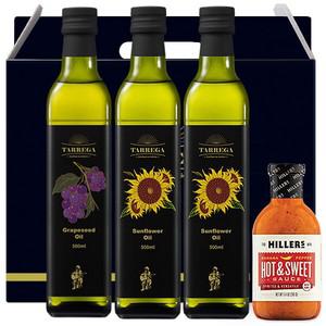 포도씨유 해바라기x2 500ml 밀러 4병 세트