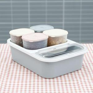 파스텔 정리 수납 쌀통 3kg+잡곡통 900ml 4개