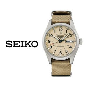 세이코 SEIKO 5 스포츠 필드워치 오토매틱 베이지 남성 나토밴드 손목시계 SRPJ83K1