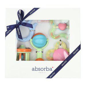 갤러리아 (압소바출산,백일,조카선물)옥수수사출딸랑이5종세트(AOB-36701)손