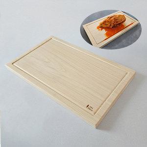 국물흐름방지 편백 통원목 도마 특대