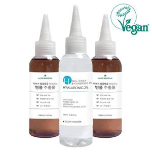 비건 3Kda 올리고 히알루론산 2원액 100ml 1개 + 병풀 추출물 원액 2개 비건인증 글로우몬스터