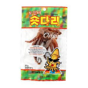 추억의 맥주 마른 안주 오징어 숏다리 20g X 1개 건어물 오다리 단짠 조미
