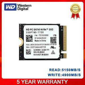 웨스턴 디지털 WD SN740 512G 1TB M.2 SSD 2230 NVMe PCIe Gen 4x4 마이크로소프트 서피스 프로 X 노트북 3