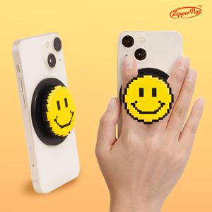 지퍼팝 3D 픽셀 맥세이프 스마트톡-스마일팝 블랙