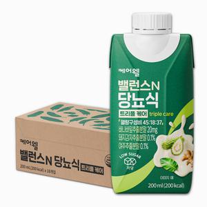 [공식] 케어웰 밸런스N 당뇨식 트리플케어 200ml 18팩 당뇨영양식 환자식 노인건강식