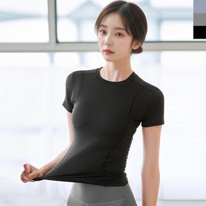 여성 에어로 슬림핏 반팔티 요가 운동복 패밀리룩