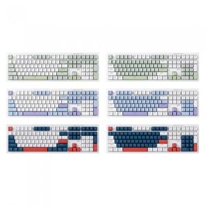 지클릭커 OFFICEPRO WK50 사일런스 M RGB 무소음 방수 무선 블루투스 키보드 108키 Sky City (RC2)