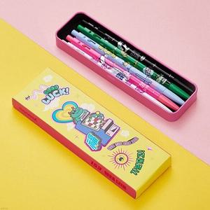 행운을드려용 볼펜 0.5mm 5본 세트 2P 학용품 필기구 (WDEDC93)