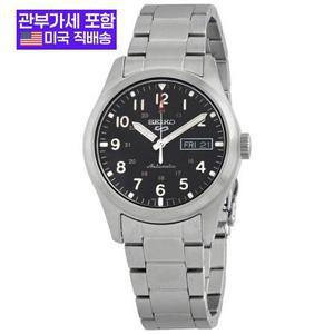 세이코 5 스포츠 오토매틱 블랙 다이얼 남성용 손목시계 SRPG27K1 [관부가세포